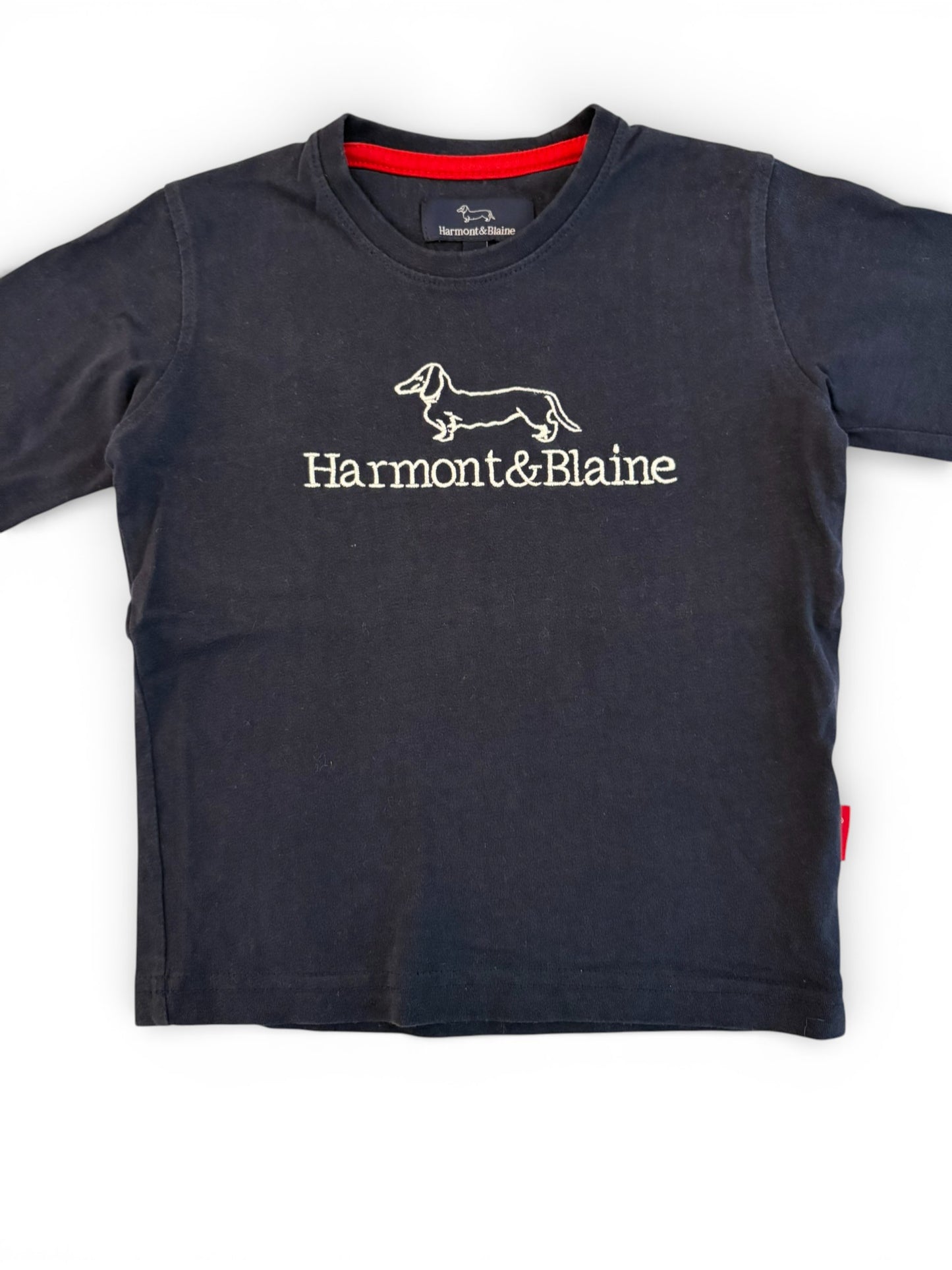 Harmont & Blaine Navy Logo Long Sleeve Shirt (4Y)