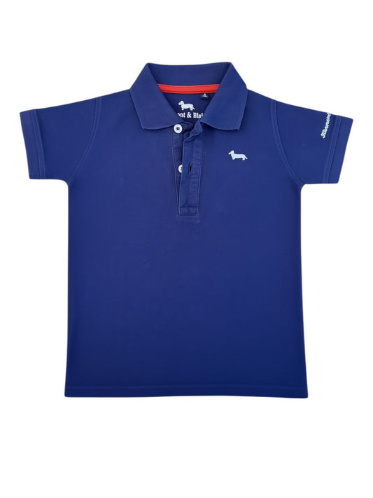 Harmont & Blaine Boys Navy Dachshund Polo Shirt, 4Y - second hand baby clothing