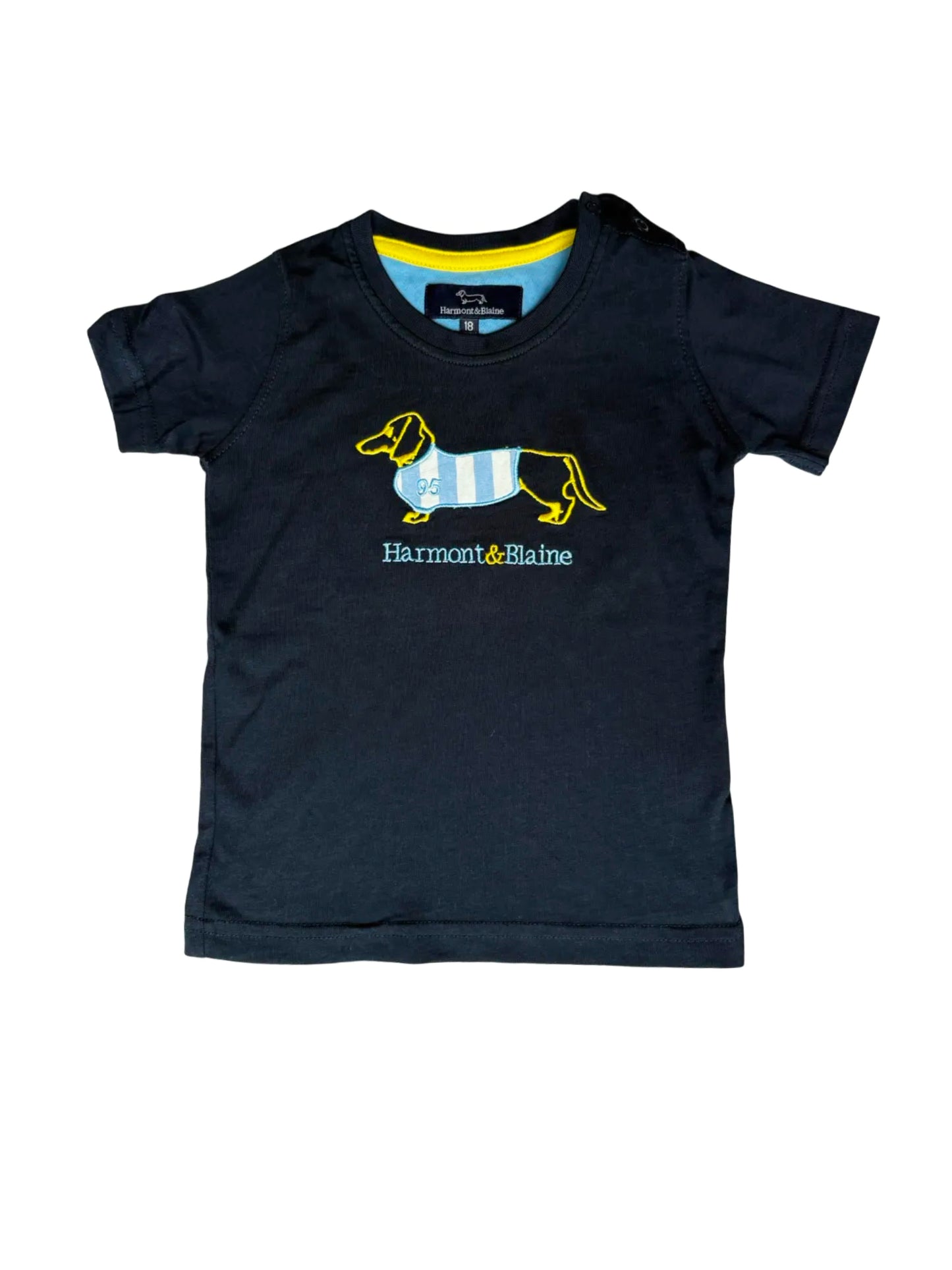 Harmont & Blaine Navy Dachshund T-Shirt (18M)