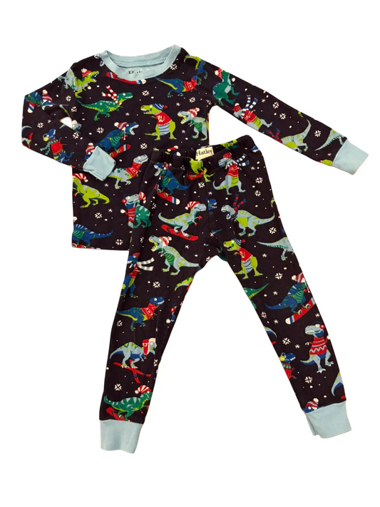 Hatley Dinosaur Christmas Pajamas (2Y)