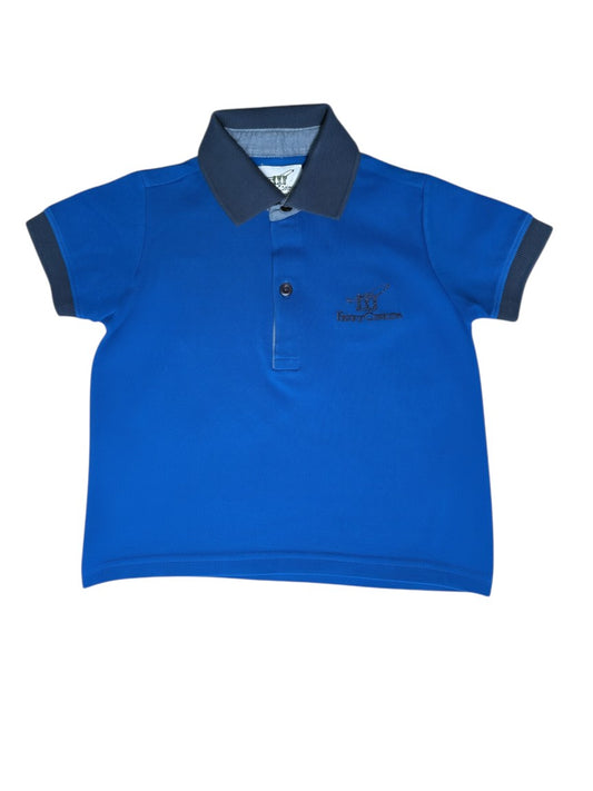Henry Cottons Boys Blue Polo Shirt, 18M - second hand baby clothing