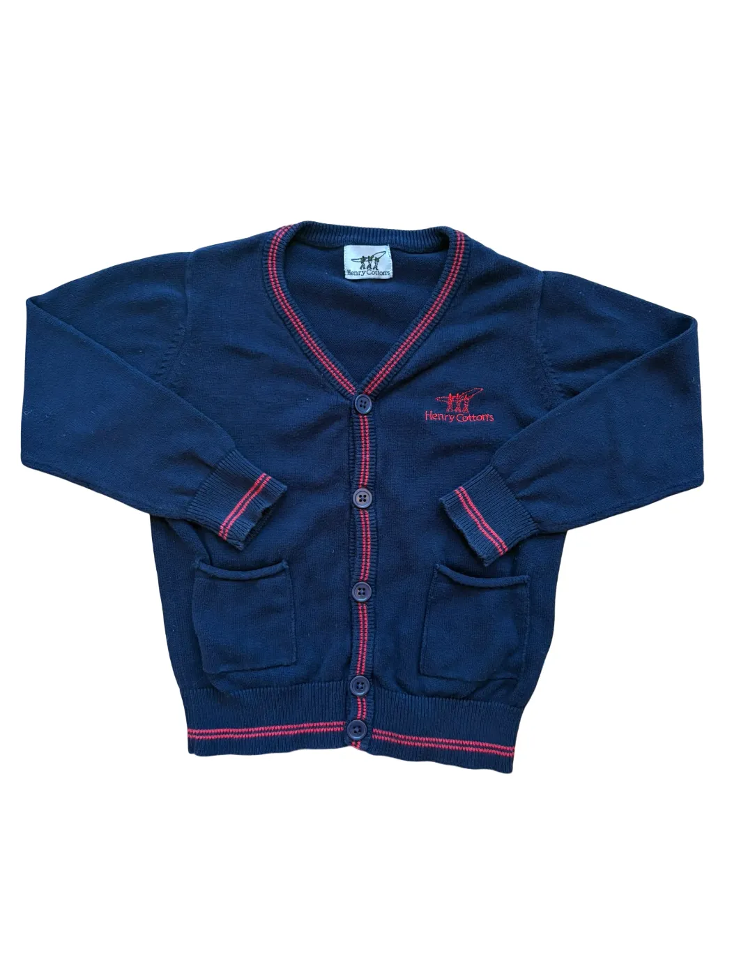 Gilet boutonné bleu marine Henry Cotton (3 ans)