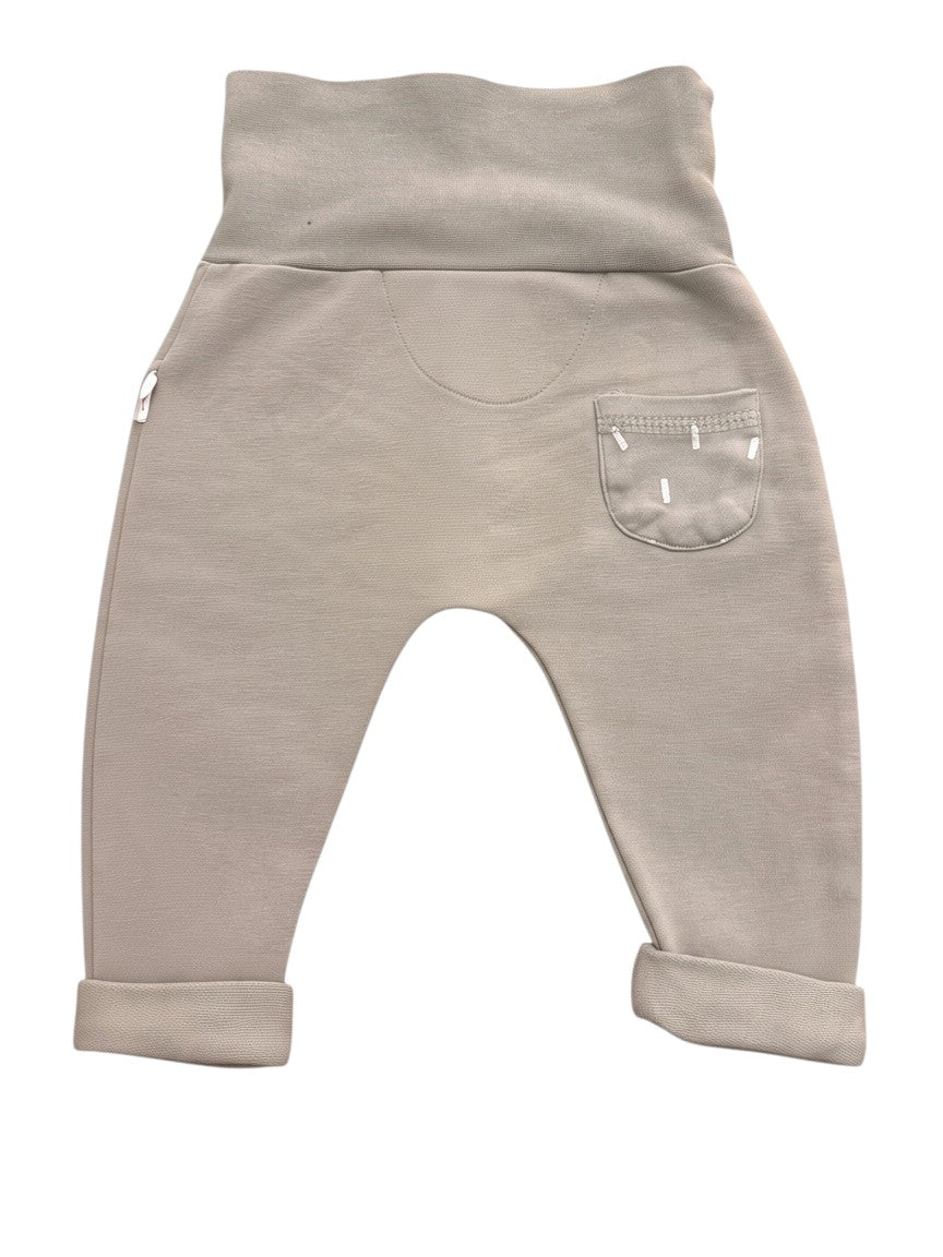 Lässig Baby Sage Grey Organic Cotton Pull-On Trousers, 3-6M / 62-68 - second hand baby clothing
