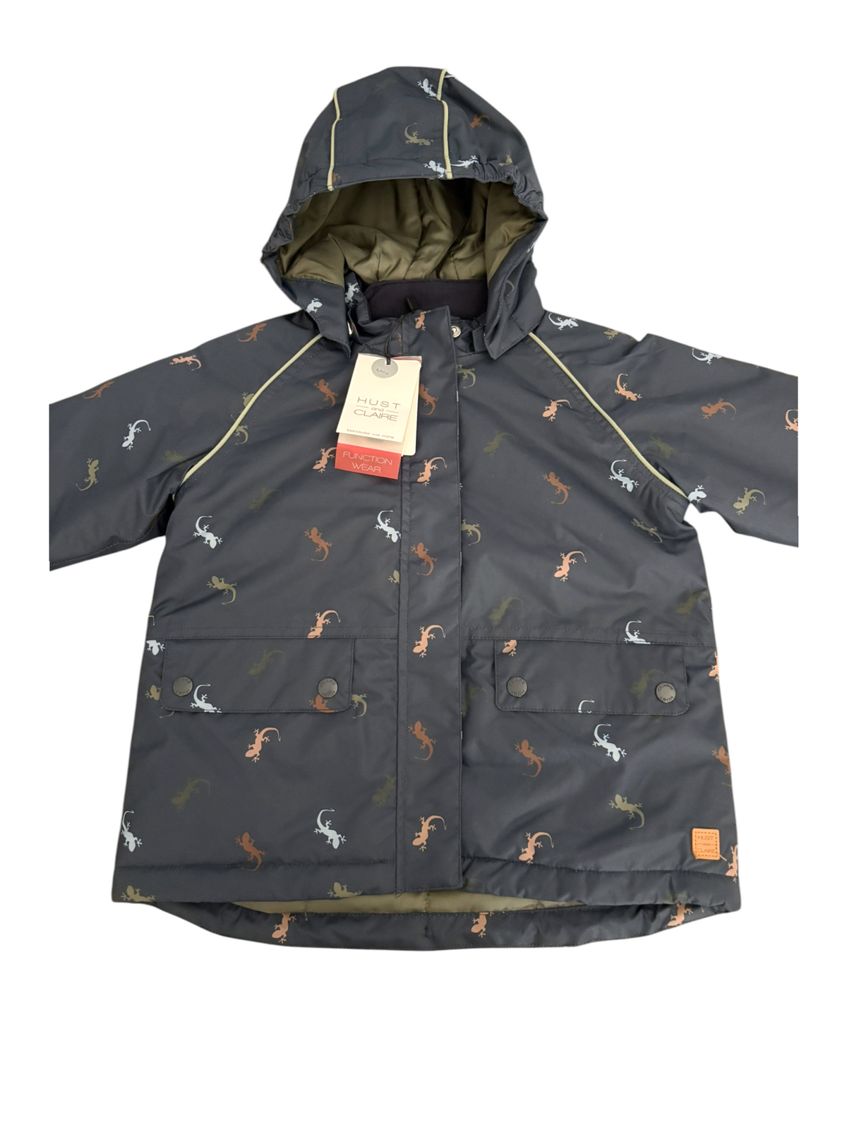 Hust and Claire Boy Navy Lizard Print Padded Jacket, 3–4Y, 6Y