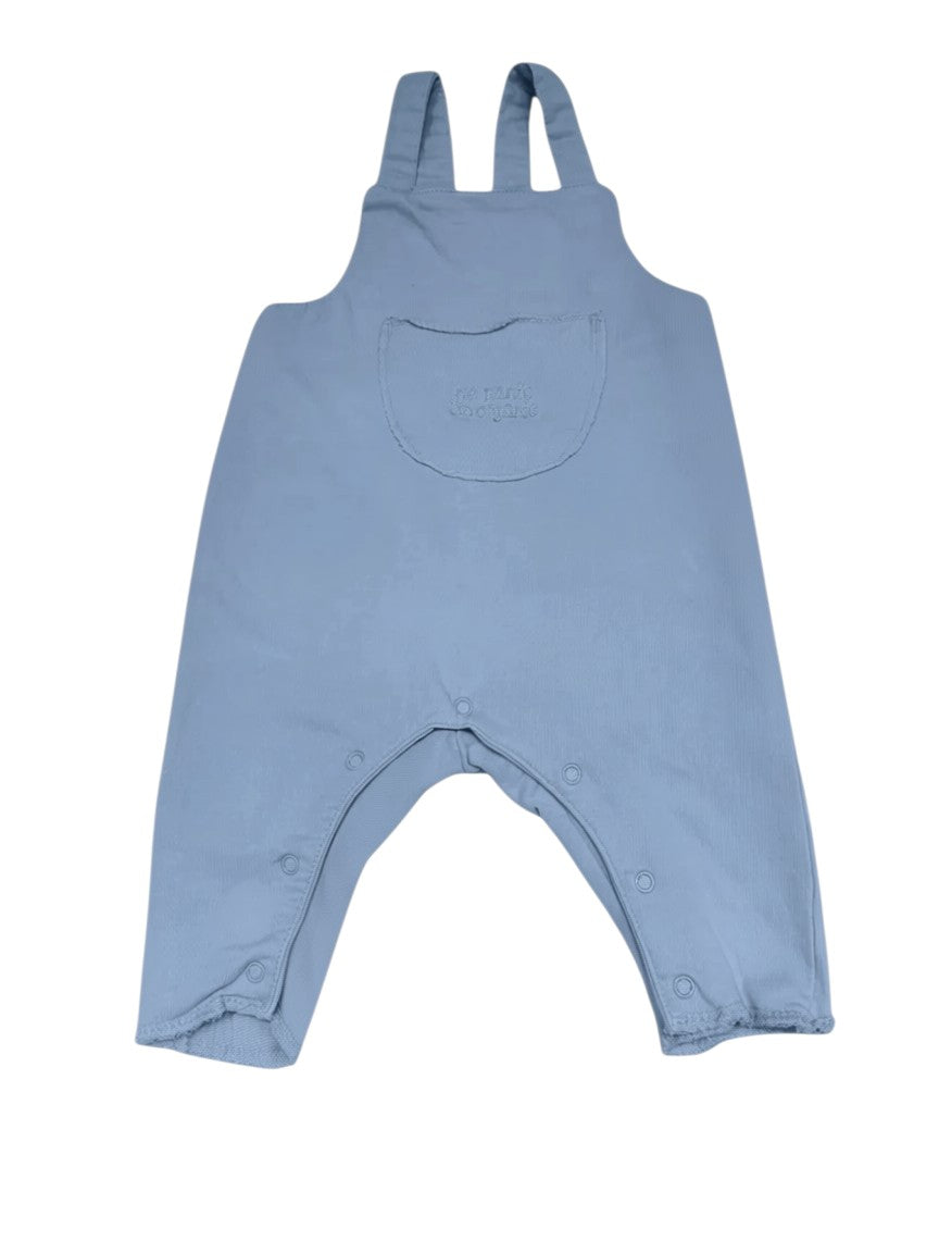 Hust & Claire Blue Grey Overalls size 1M - second hand baby clothing