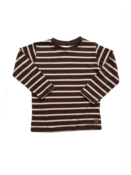 Hust & Claire Brown Striped Long-Sleeved T-Shirt (3Y)