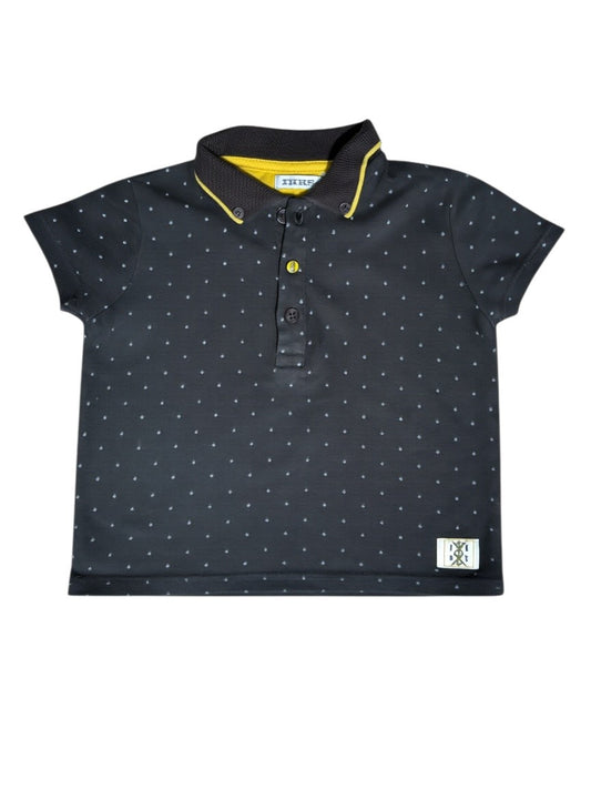IKKS Grey Polka Dot Polo size 18M - second hand baby clothing