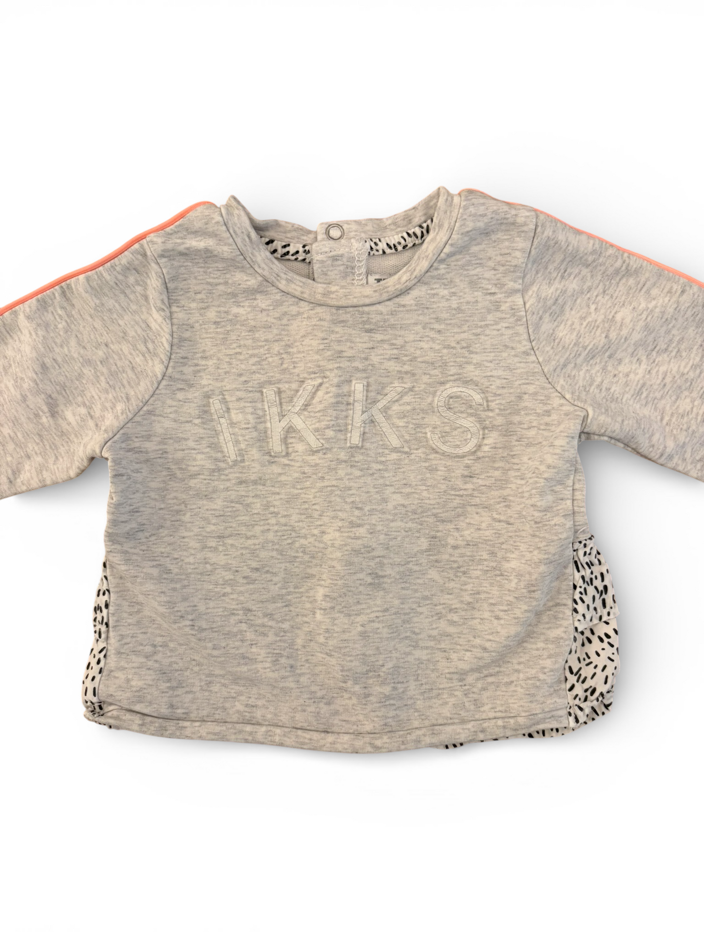 Sweat-shirt gris à logo IKKS (6M / 68)