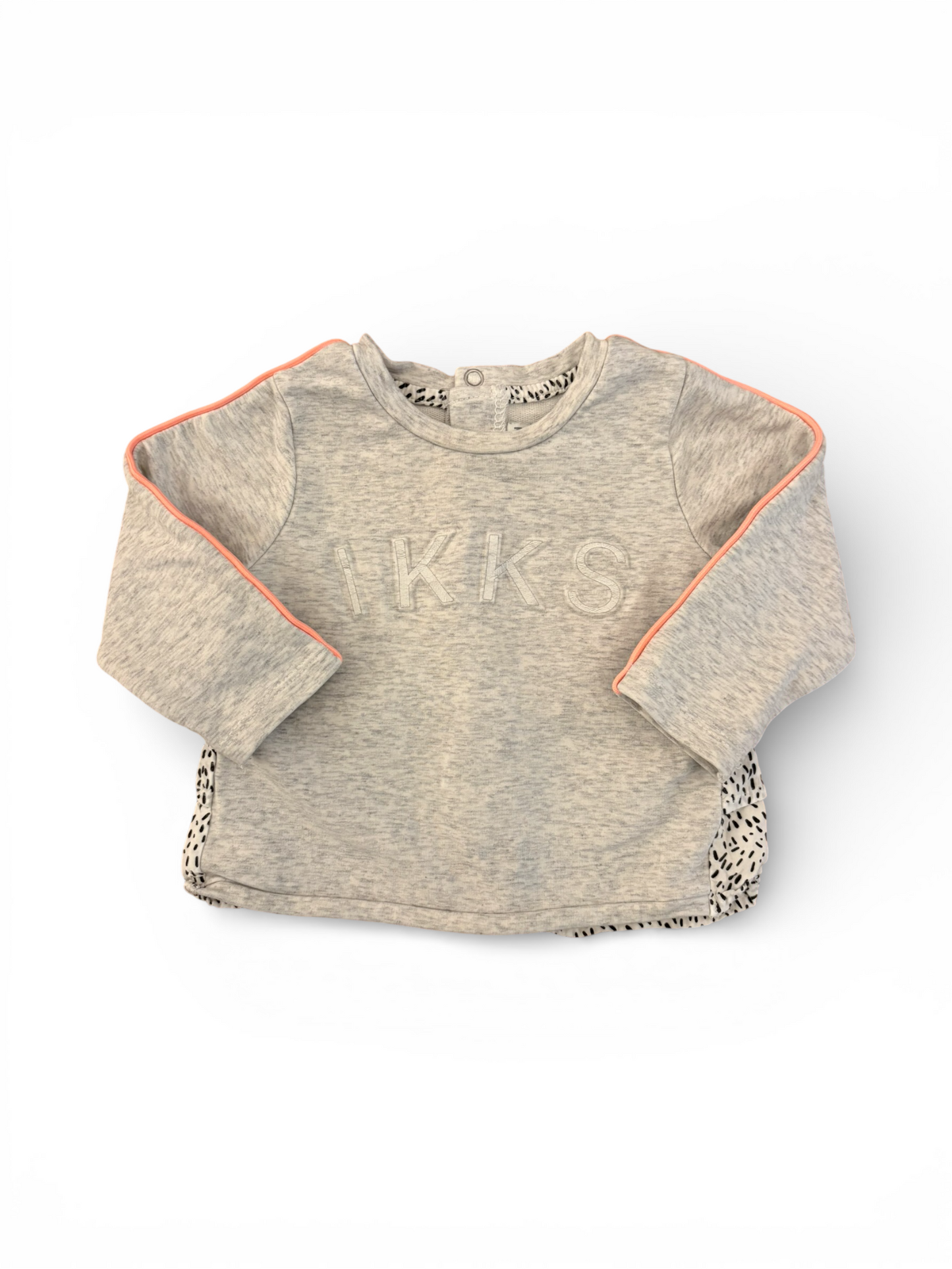 Sweat-shirt gris à logo IKKS (6M / 68)
