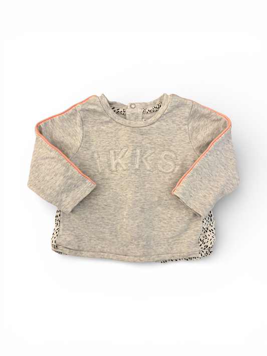 IKKS Graues Logo-Sweatshirt (6M / 68)
