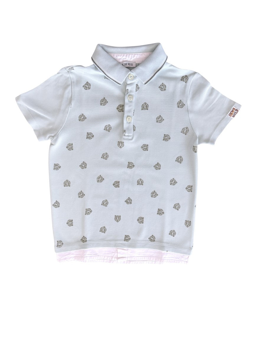 IKKS Light Green Polo Shirt (4Y)