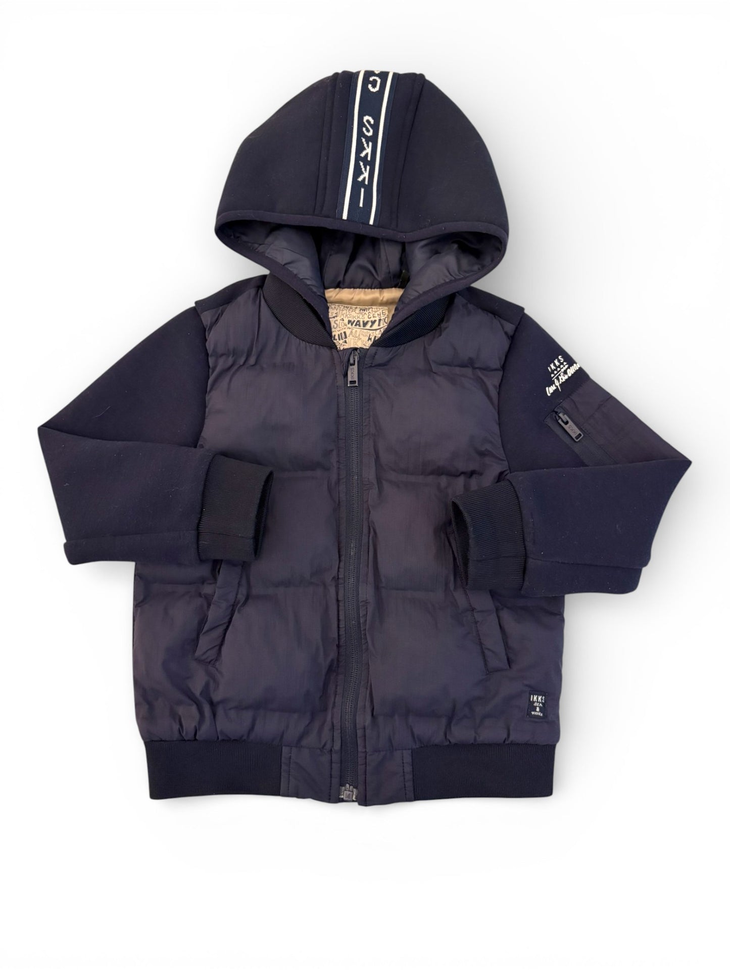 IKKS Navy Padded Jacket size 4Y - second hand baby clothing