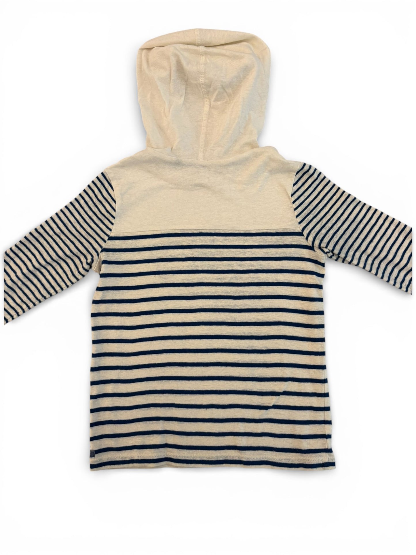 IKKS Kapuzenshirt mit Streifen in Creme und Marineblau (5Y / 110)