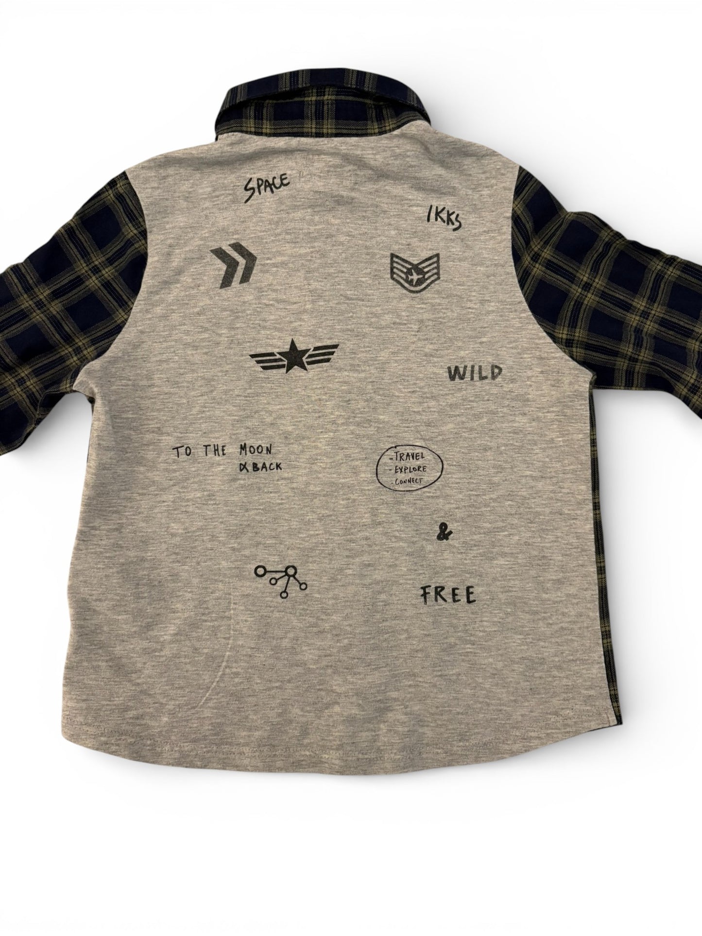 Chemise à carreaux IKKS avec motif au dos (3Y / 98)