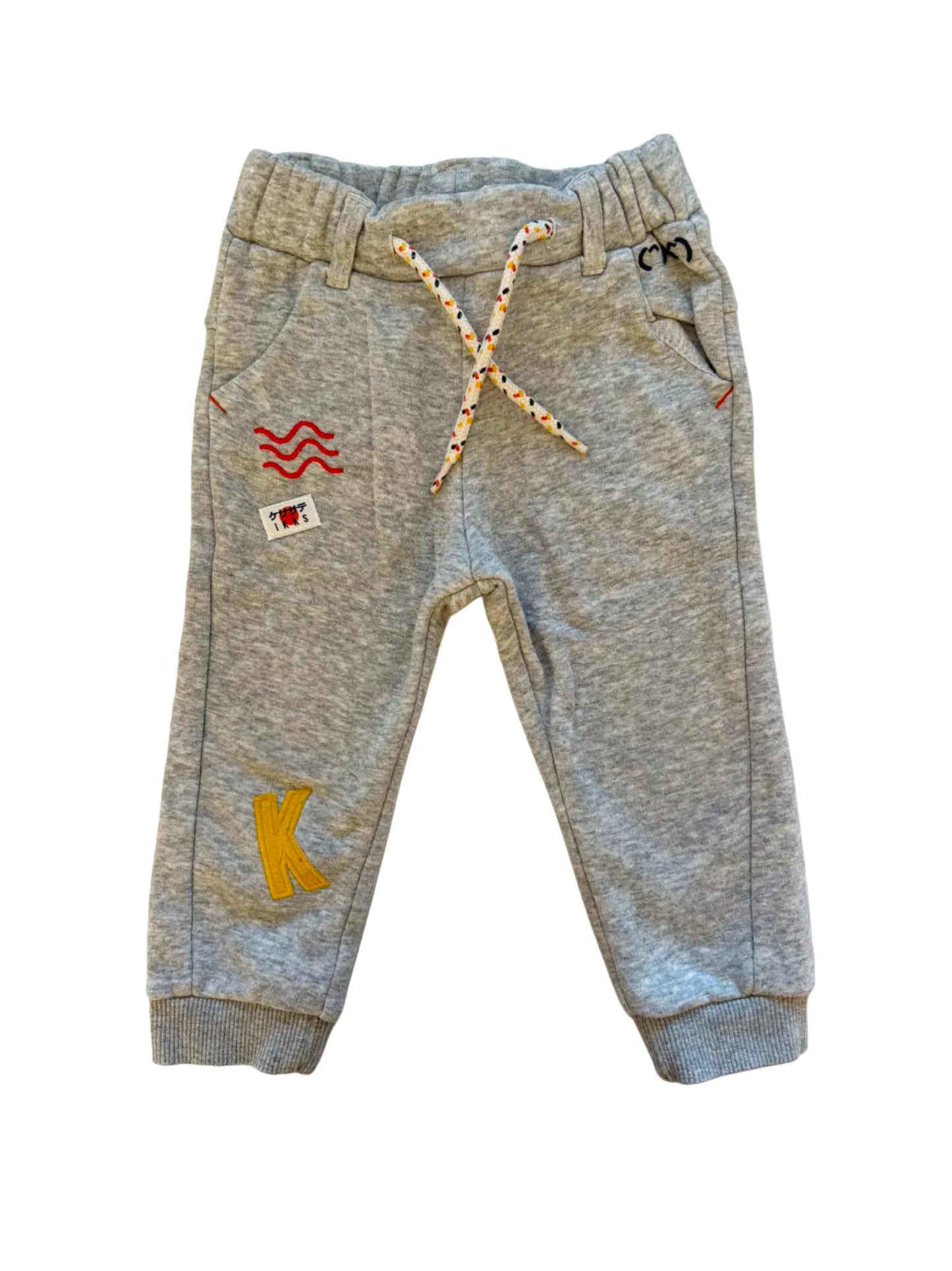 IKKS Grey Embroidered Sweatpants (12M)
