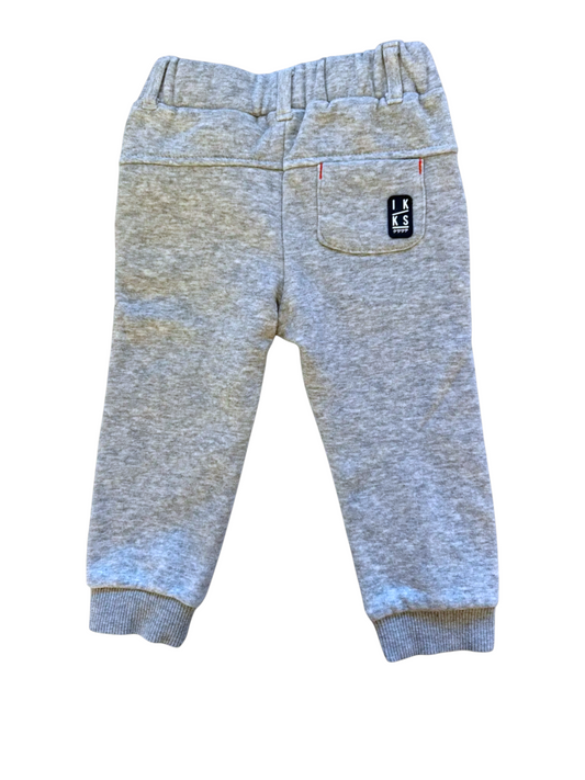 IKKS Grey Embroidered Sweatpants size 12M - second hand baby clothing