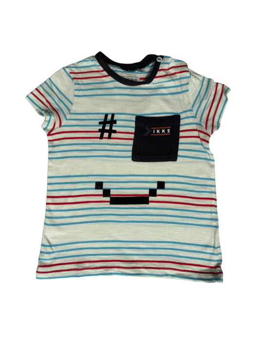 IKKS Blue & Red Striped T-Shirt (2Y)
