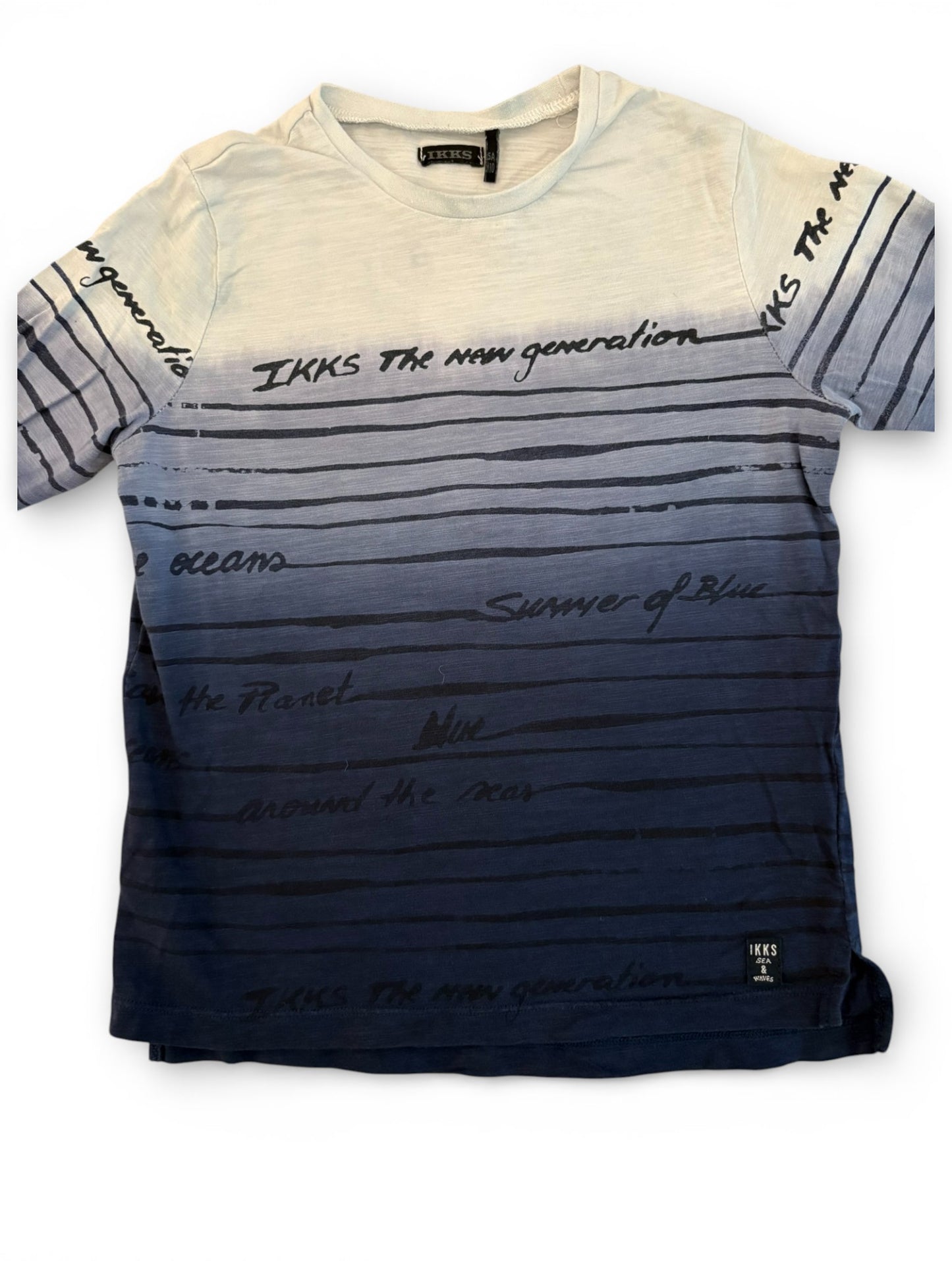IKKS Ombré Blue Long Sleeve Shirt (5Y / 110)