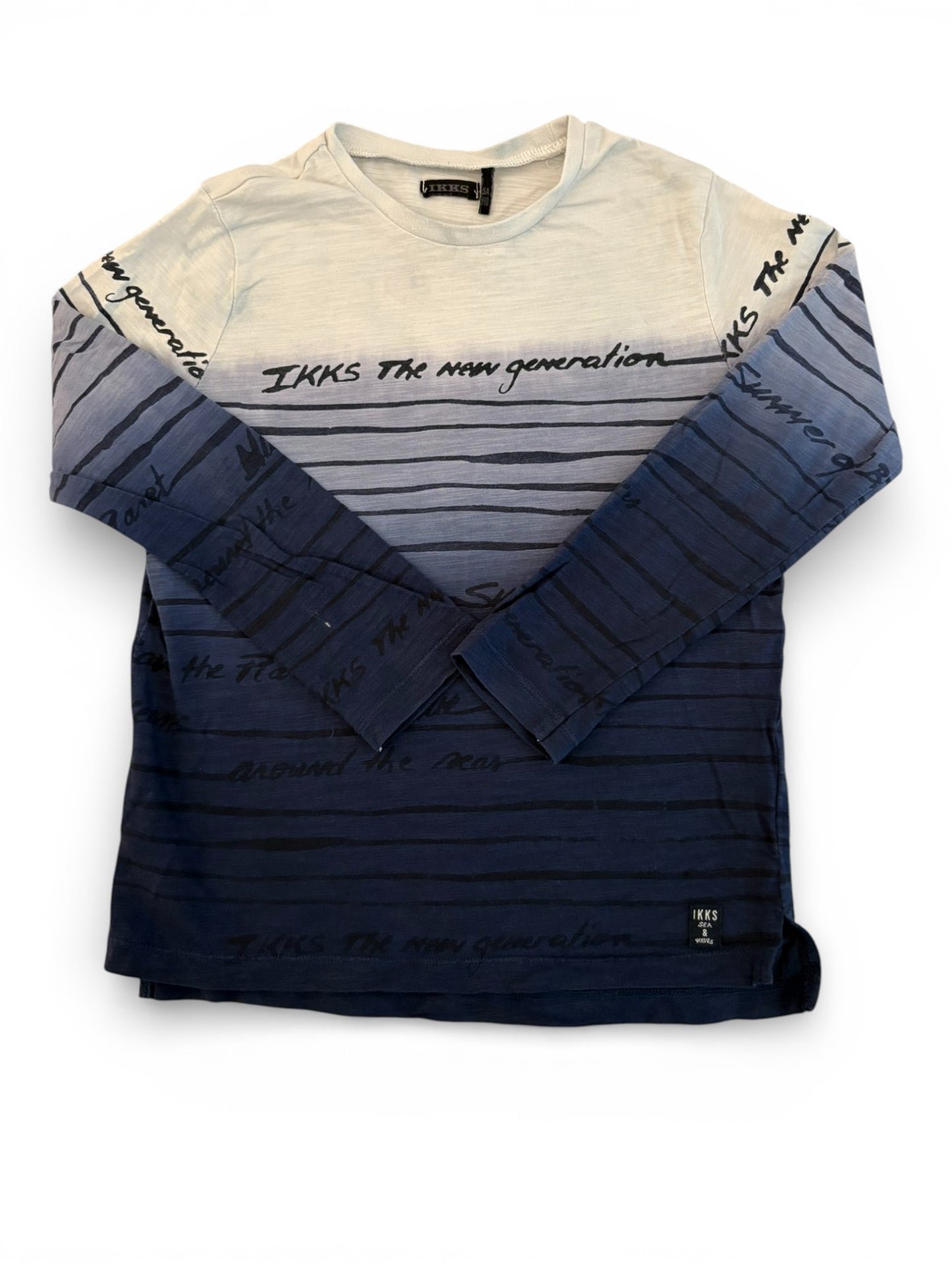 IKKS Ombré Blue Long Sleeve Shirt (5Y / 110)