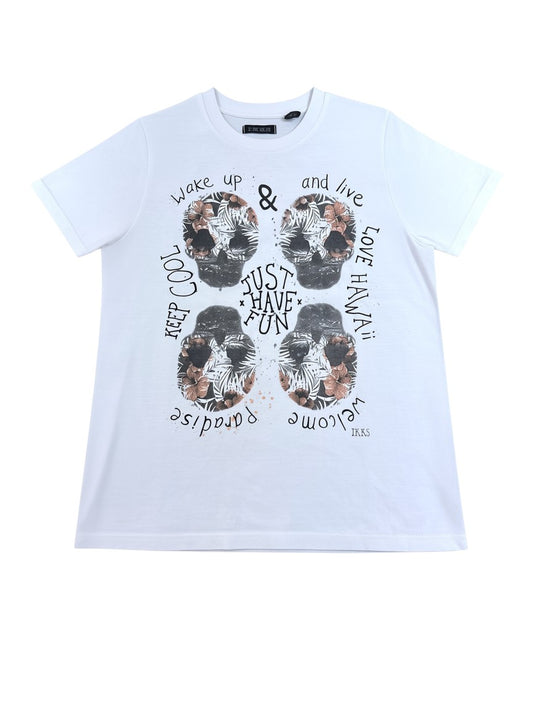 IKKS White “Just Have Fun” T-Shirt (4Y / 104)