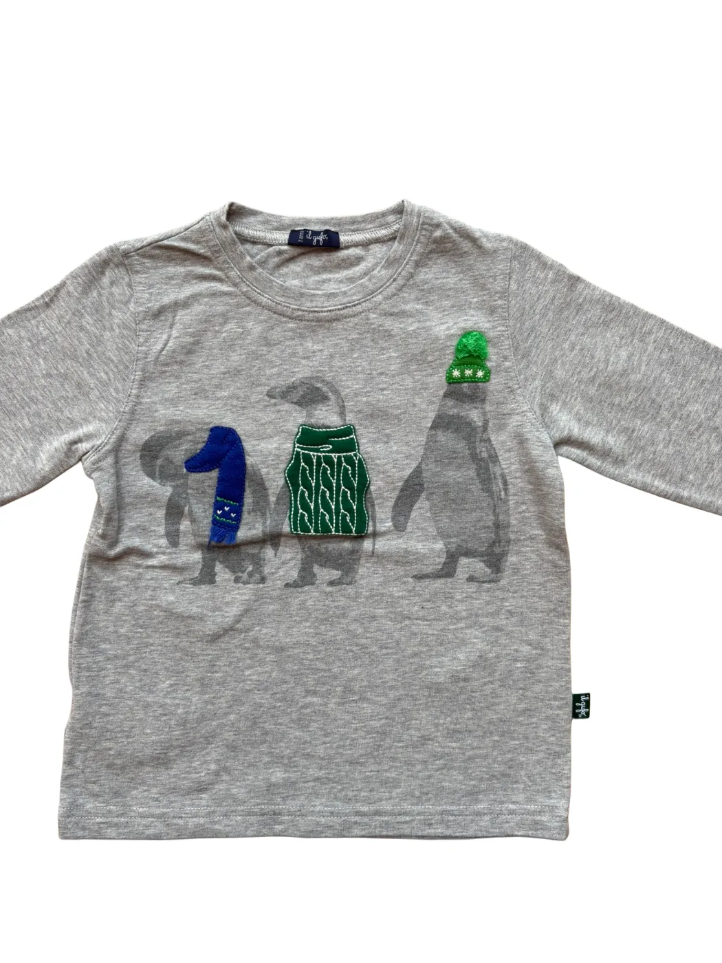 T-shirt Il Gufo Pingouin Gris (2 ans)