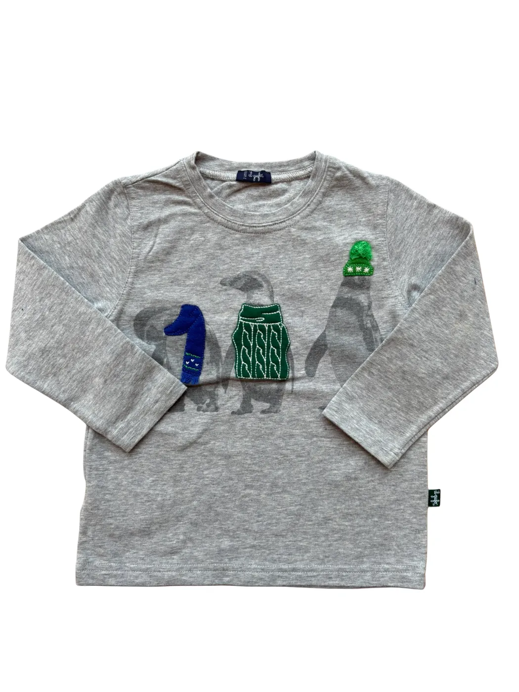 T-shirt Il Gufo Pingouin Gris (2 ans)