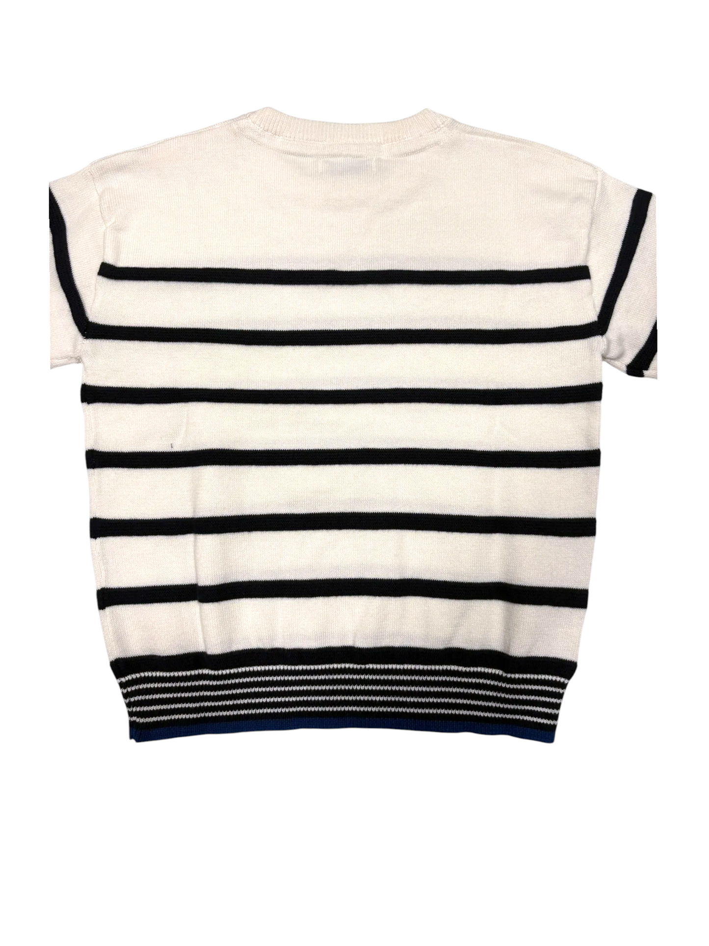 Mayoral Unisex Cream & Navy Striped Cotton Sweater, 3Y / 98