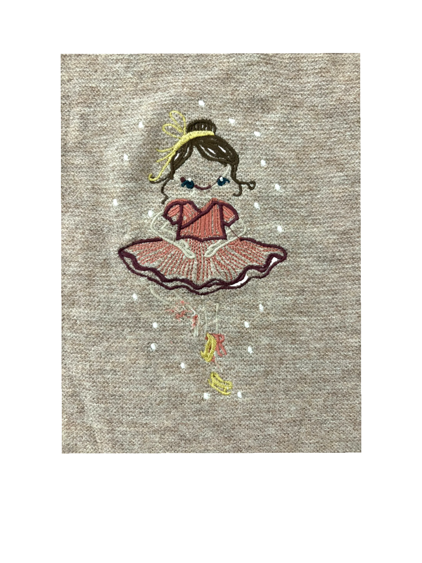 Hust and Claire Girl Light Brown Ballerina Knitted Jumper, 4Y, 7Y