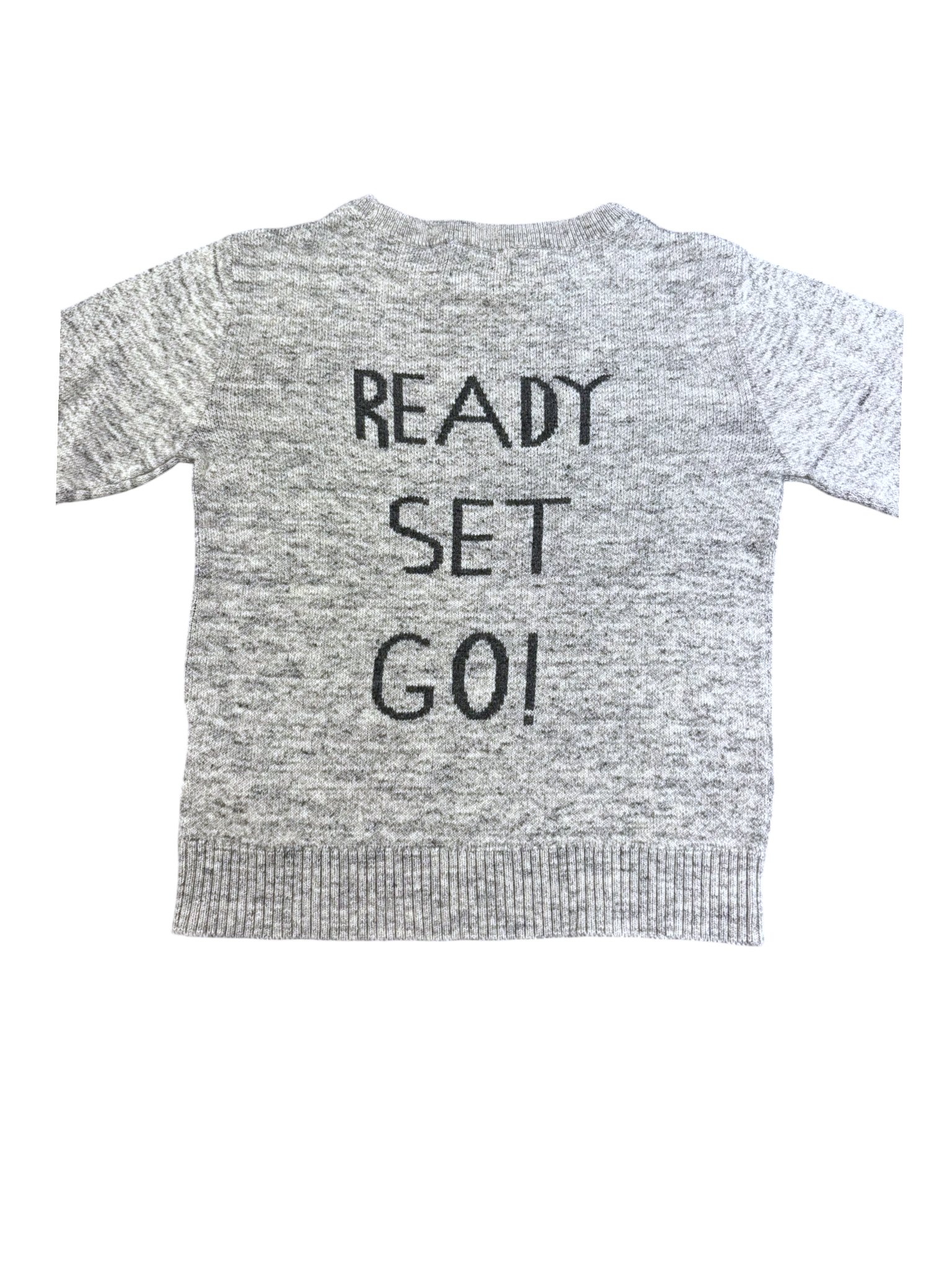 Next Boy Grey Dinosaur Knit Jumper, 12-18M - second hand baby clothing