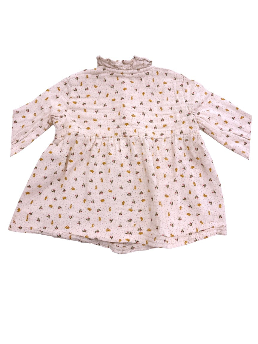 Sergent Major Girl Cream Bunny Floral Muslin Blouse & Trousers Set, 18M / 81 - second hand baby clothing