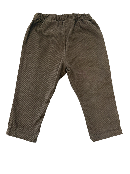 Wheat Unisex Brown Corduroy Trousers, 18M / 86