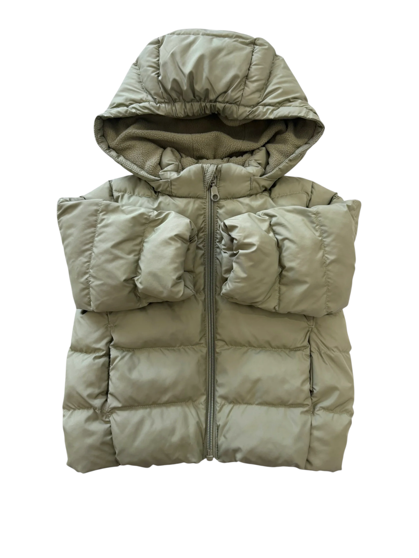 Uniqlo Unisex Olive Puffer Jacket, 12-18M