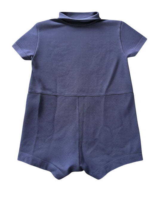 Petit Bateau Boy Navy Sailboat Cotton Piqué Polo Romper, 24M / 86 - second hand baby clothing
