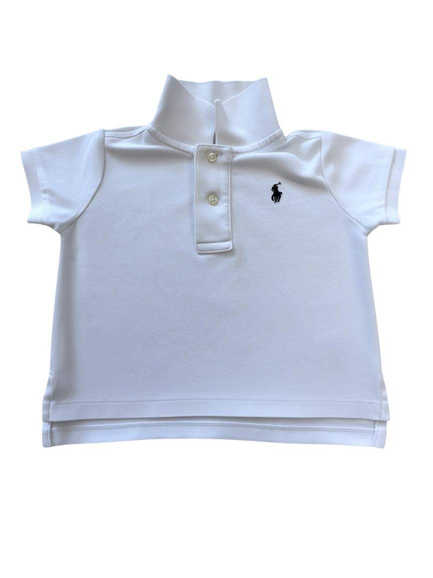 Ralph Lauren Boy White Polo Shirt, 9M