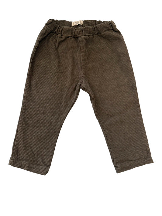 Wheat Unisex Brown Corduroy Trousers, 18M / 86