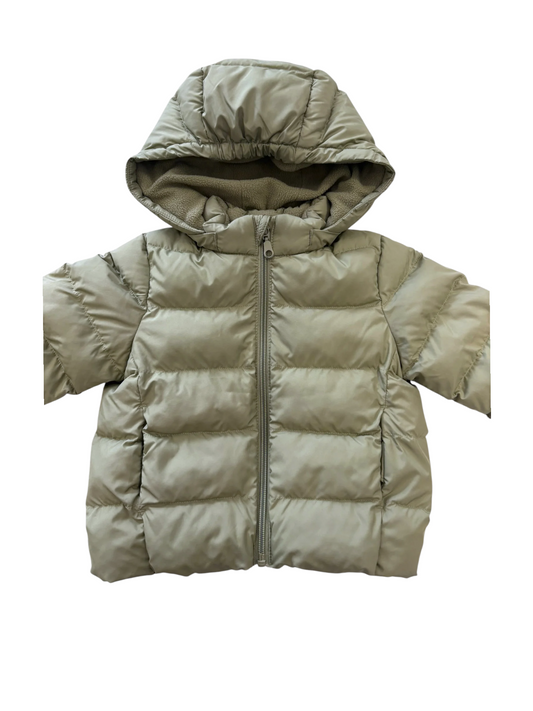 Uniqlo Unisex Olive Puffer Jacket, 12-18M