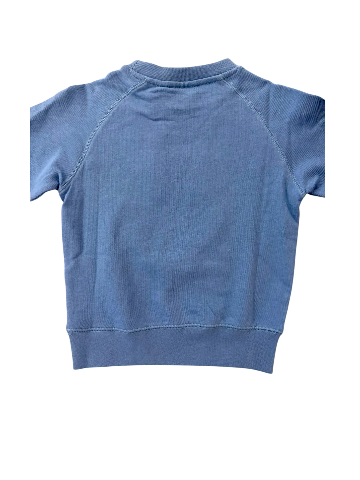 Molo Unisex Blue Smiley Organic Cotton Sweatshirt, 3Y