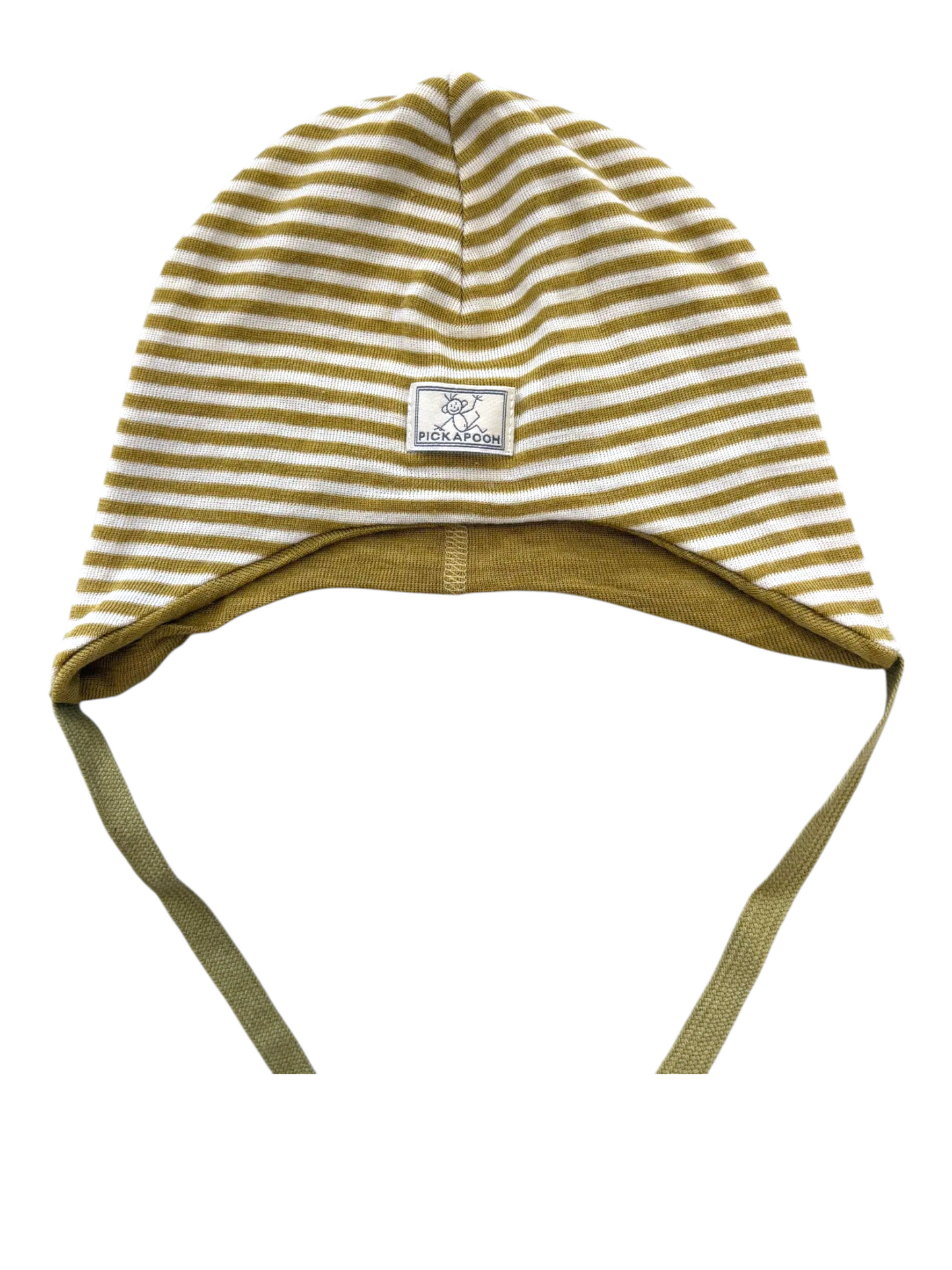 Pickapooh Unisex Mustard Striped Hat & Snood Set, 48