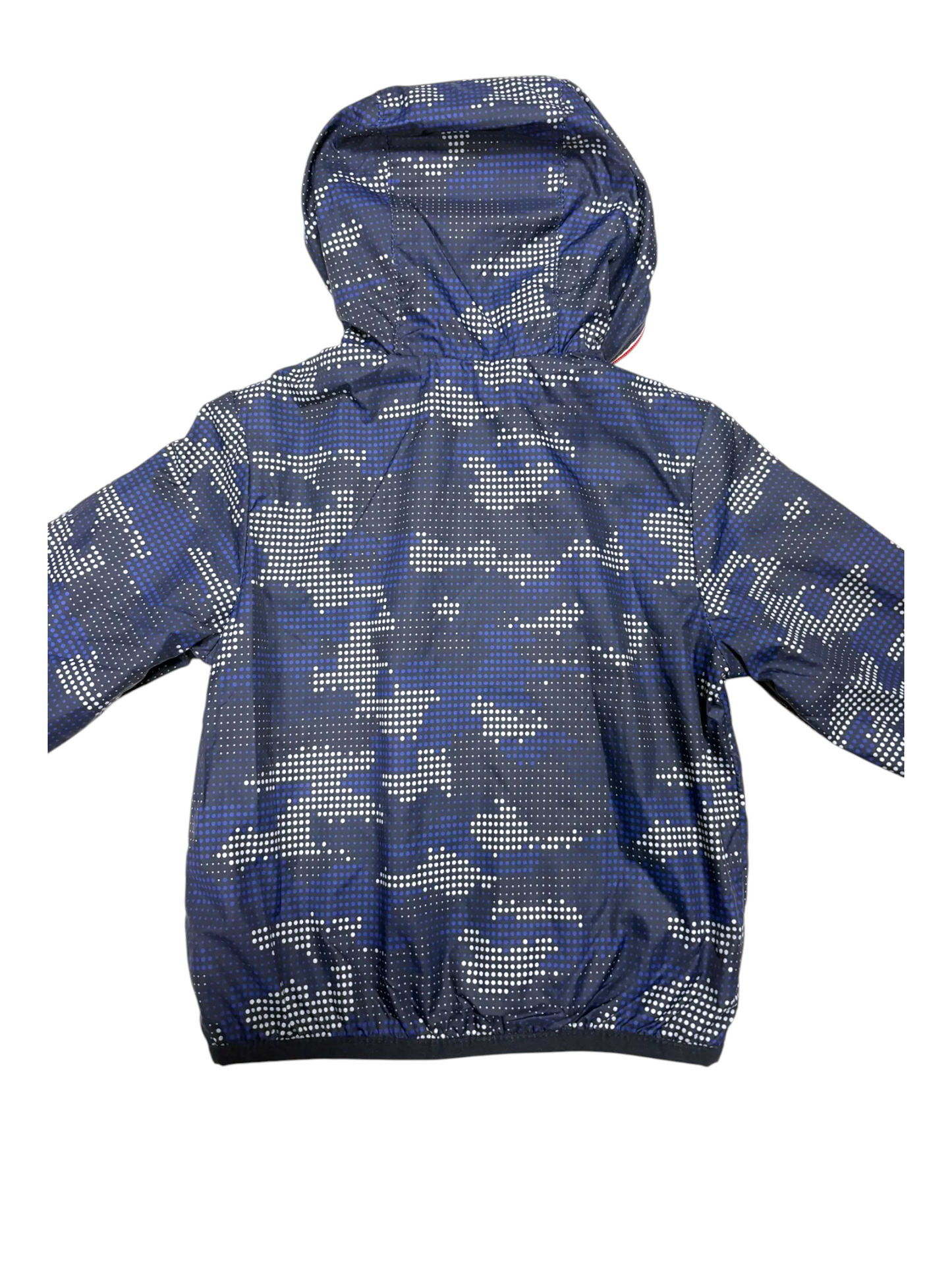 My First Chicco Boys Navy Dot Camouflage Hooded Windbreaker Jacket, 12M / 74 - second hand baby clothing