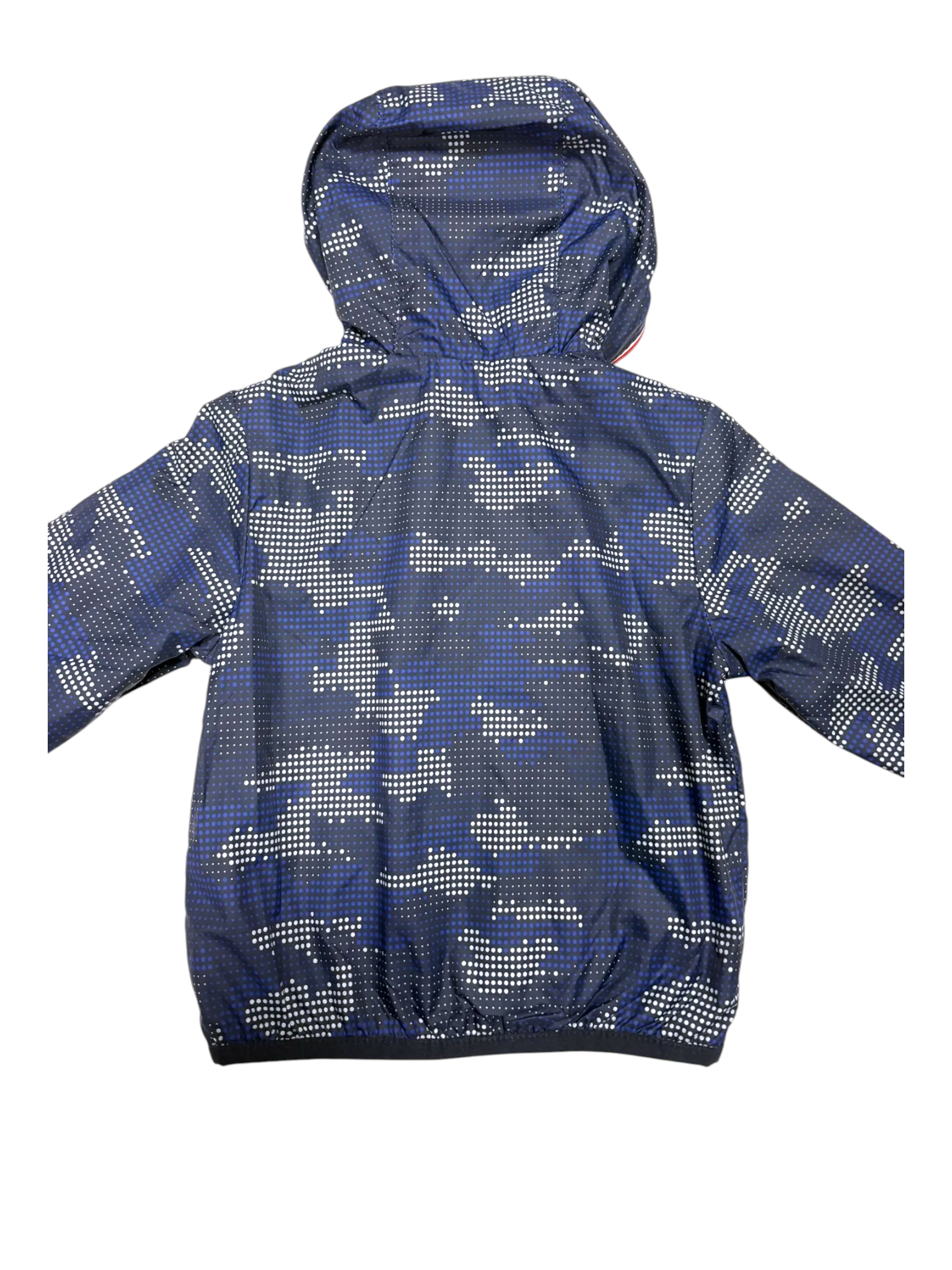 My First Chicco Boys Navy Dot Camouflage Hooded Windbreaker Jacket, 12M / 74 - second hand baby clothing