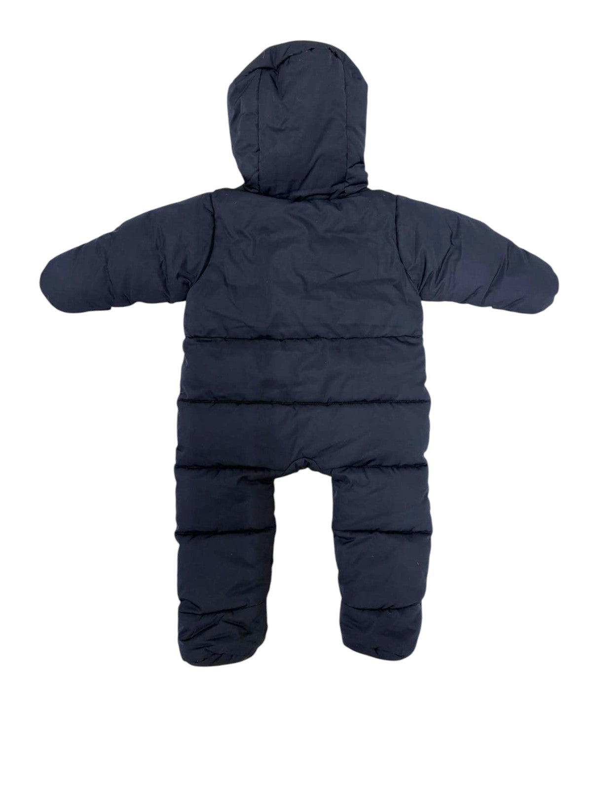 Jacadi Boys Navy Faux Fur Lined Hooded Snowsuit, 12M / 74 - second hand baby clothing