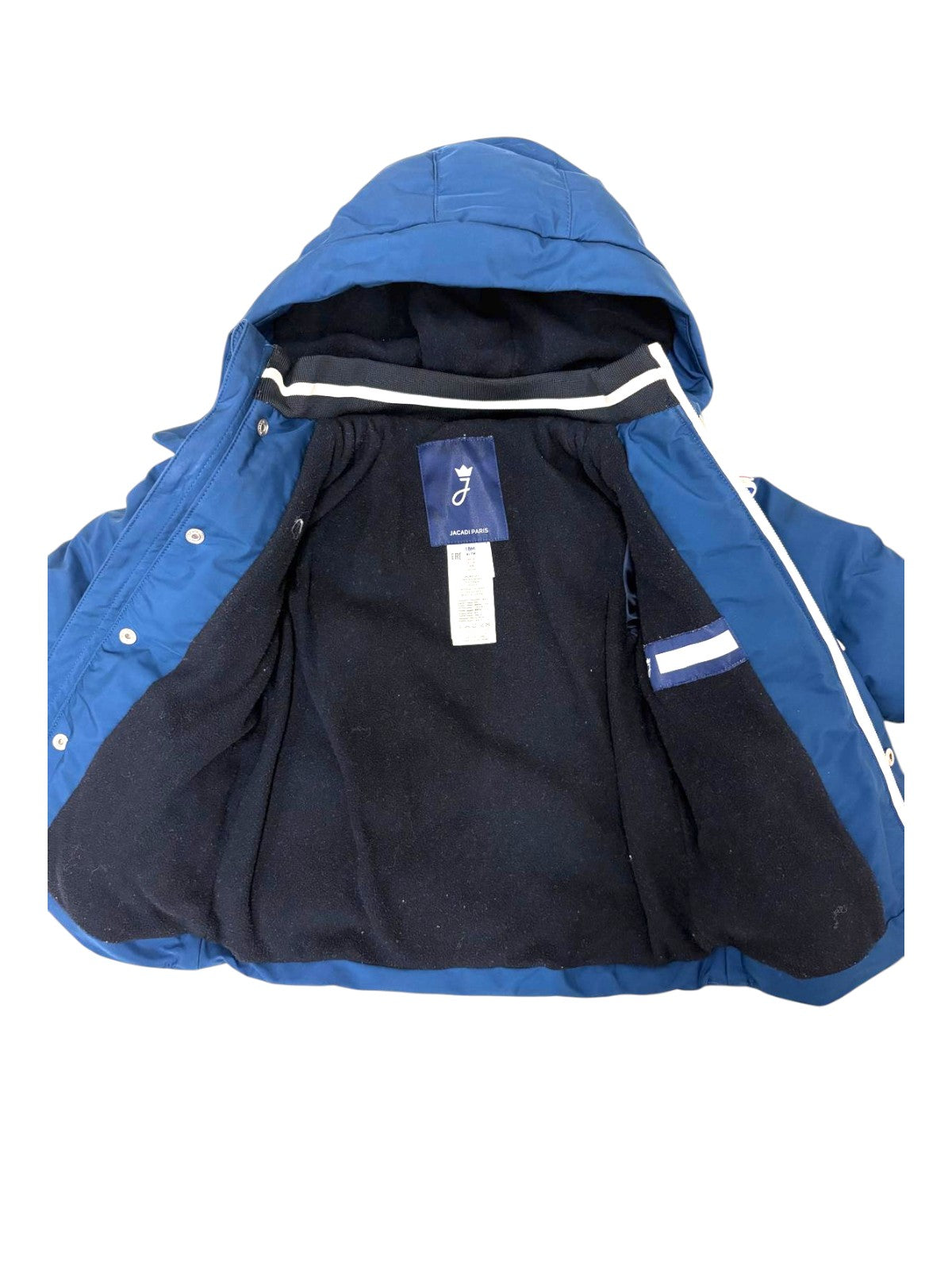 Jacadi Boys Blue Hooded Puffer Jacket, 18M / 81