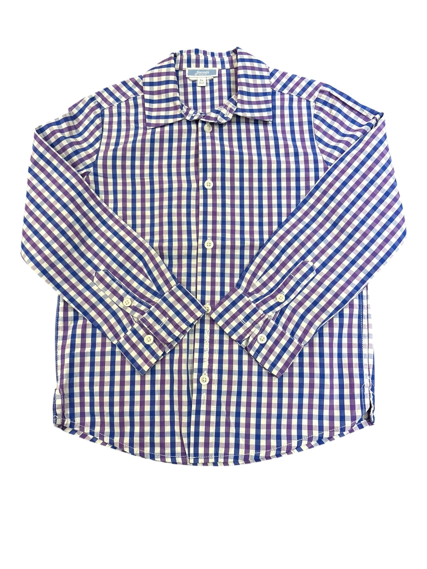 Jacadi Blue & Violet Gingham Shirt (6Y / 115)