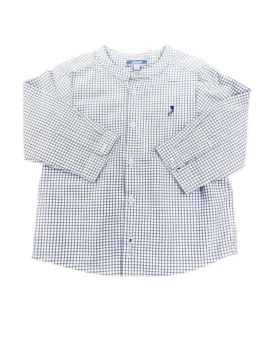 Jacadi Blue & White Grid Check Shirt (18M)