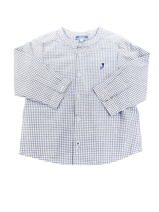 Jacadi Blue & White Grid Check Shirt (18M)