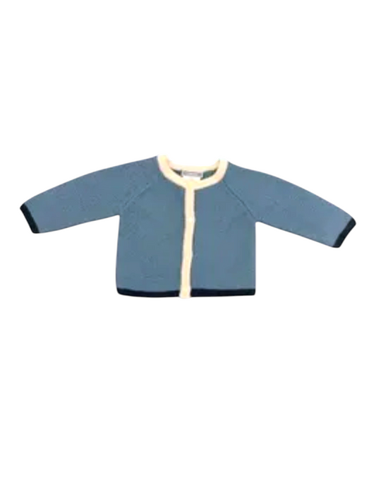Jacadi Blue Wool Cashmere Cardigan size 6M / 67 - second hand baby clothing