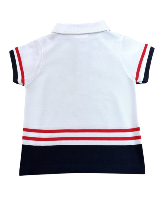 Jacadi Navy & Red Striped Polo (18M)