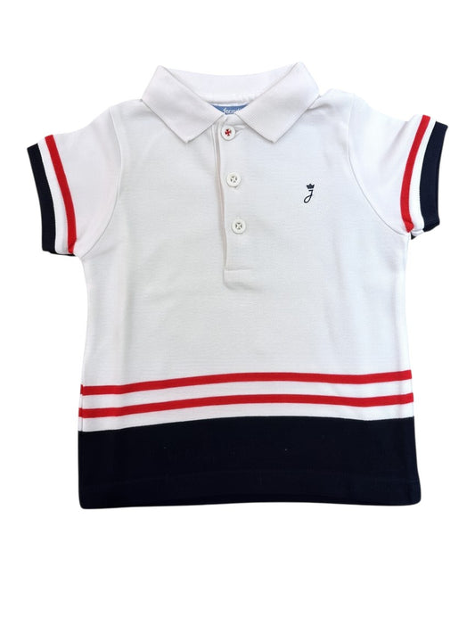 Jacadi Navy & Red Striped Polo (18M)