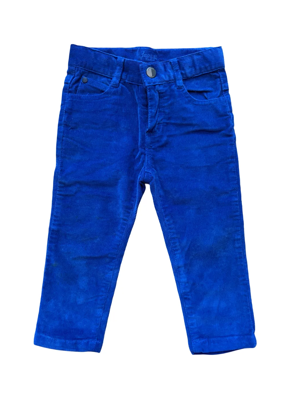 Pantalon en velours côtelé bleu royal Jacadi (18M / 81)