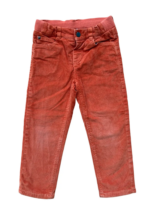 Jacadi Dark Orange Lined Corduroy Pants (4Y/104)